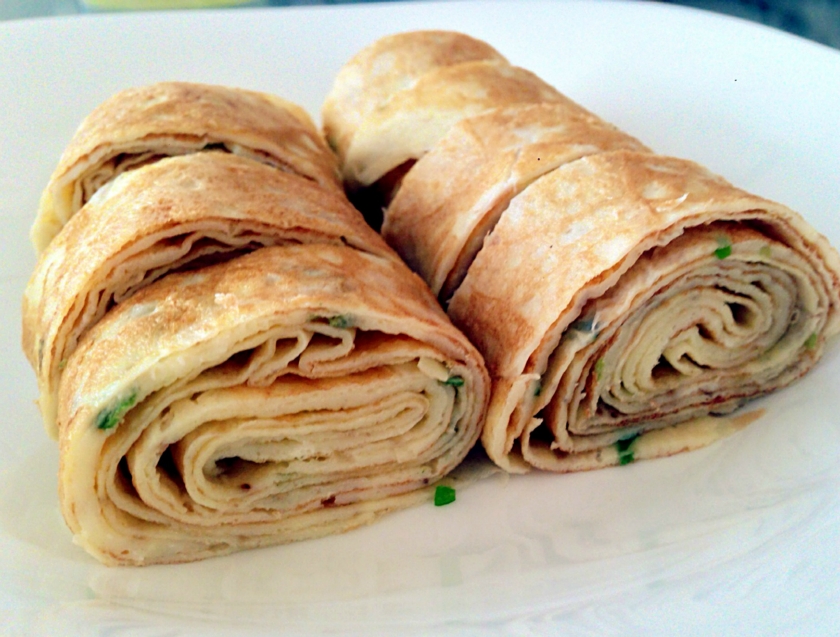 营养早餐——香葱鸡蛋卷饼的做法