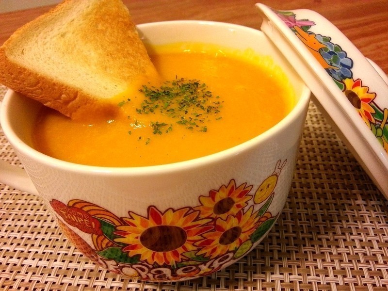 南瓜玉米浓汤的做法