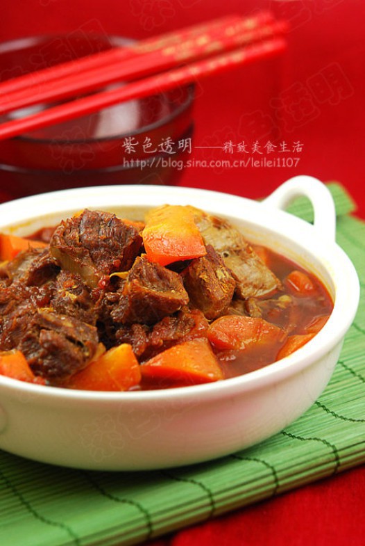 茄红牛腩煲的做法