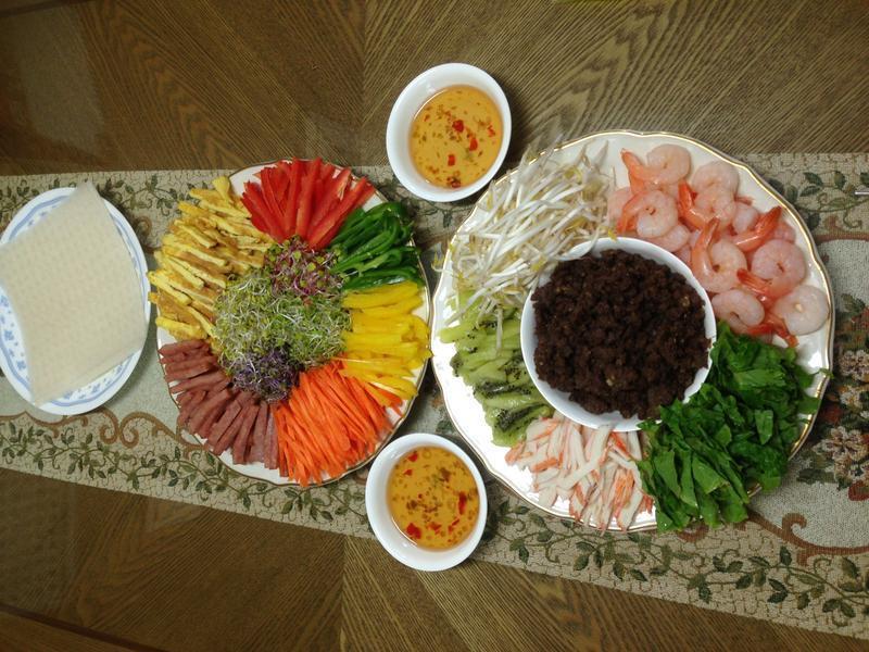 韩风越南春卷餐的做法