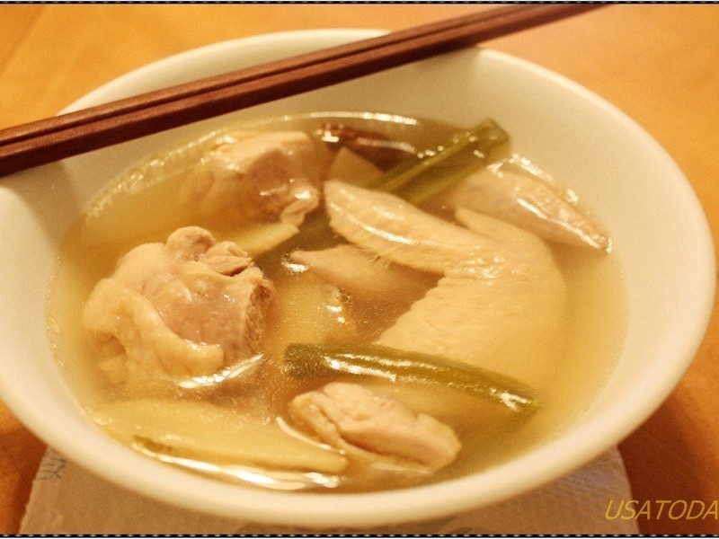 �������������̲���Ƥ��������Peeled Chilies chicken soup������
