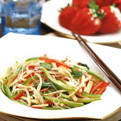 凉拌果菜丝的做法