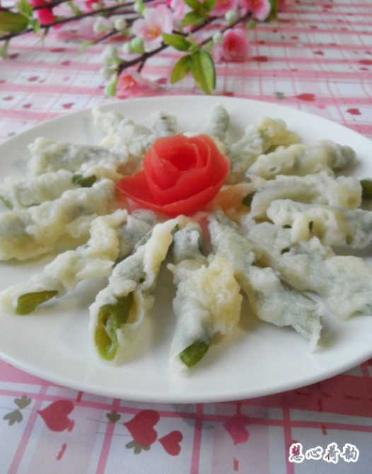 四季豆蘸尖尖的做法