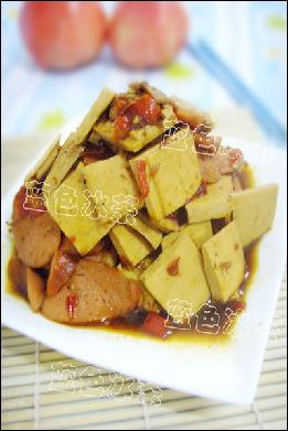 剁椒豆干炒脆肠的做法