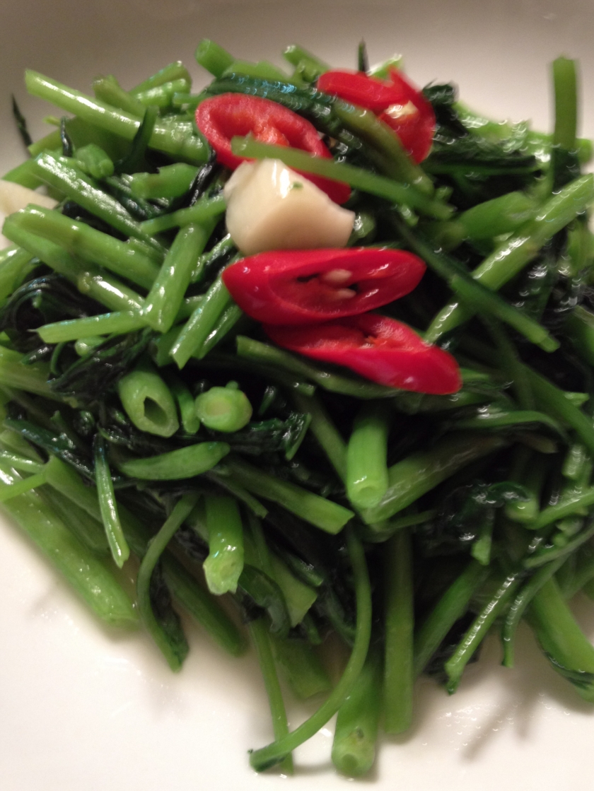 蒜椒炒空心菜的做法