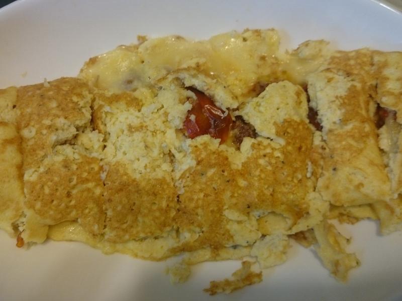 义式油渍番茄豆渣蛋卷的做法