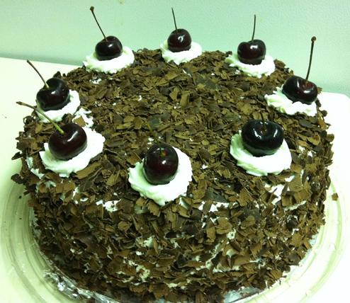 巧克力水果夹心蛋糕的做法