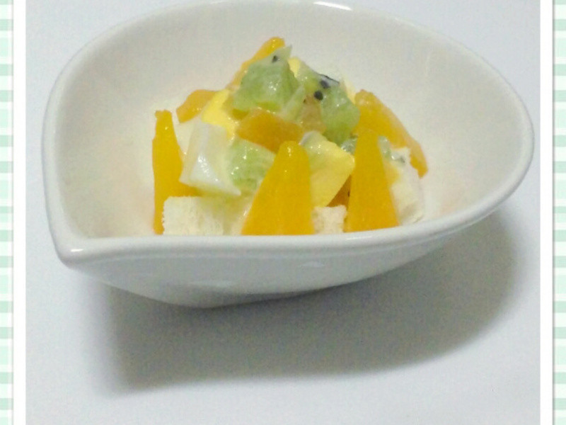 水果蛋沙拉(很简单喔~亲子可一起完成)的做法