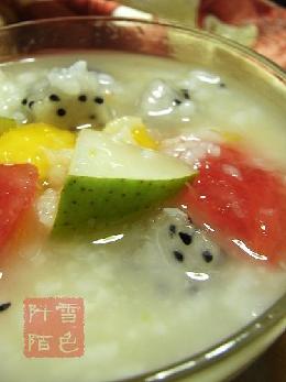 杂果冰粥的做法