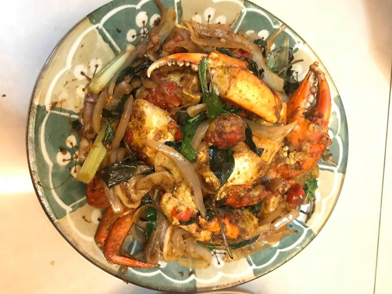 沙茶炒螃蟹的做法