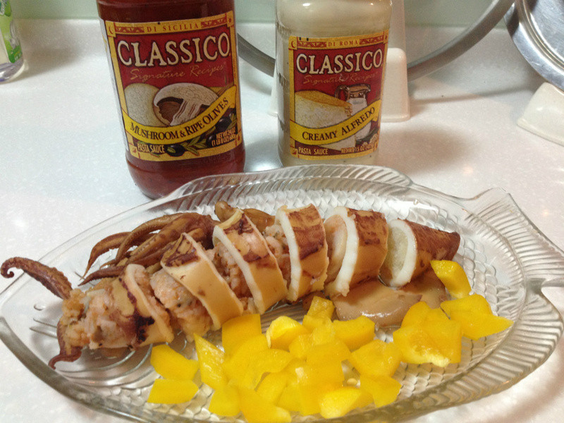 蘑菇红酱乌贼炖饭的做法