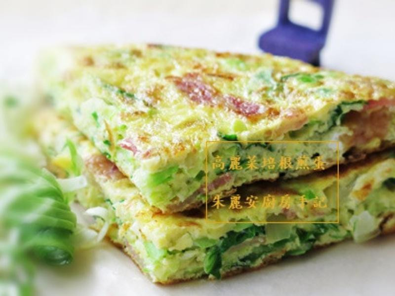 高丽菜培根煎蛋饼的做法