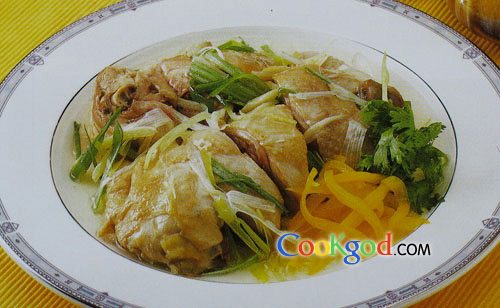 油淋蒸鸡的做法