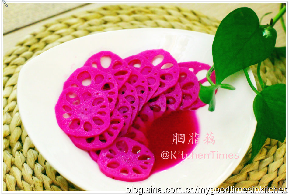 高颜值的胭脂藕的做法