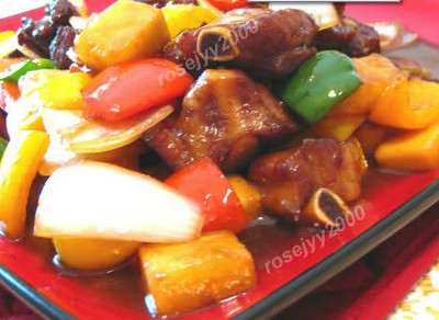 菠萝彩椒甜酸排骨的做法