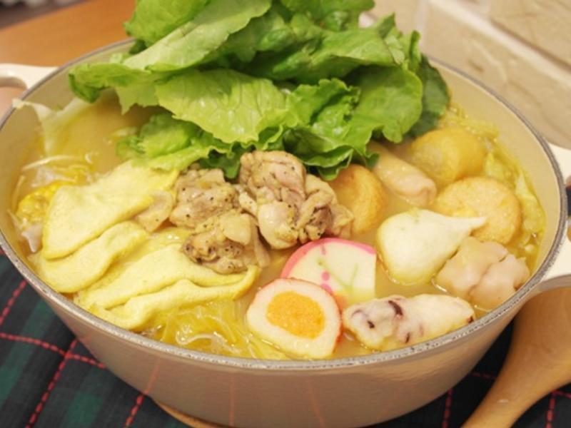 鸡肉咖哩锅!! 汤头好浓郁~~的做法