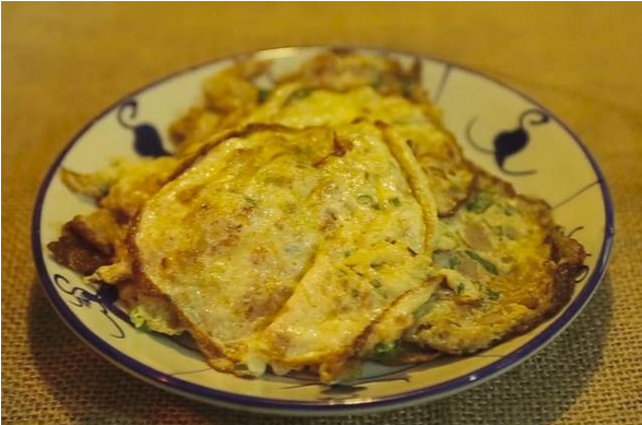 葱香肉沫菜脯煎蛋的做法