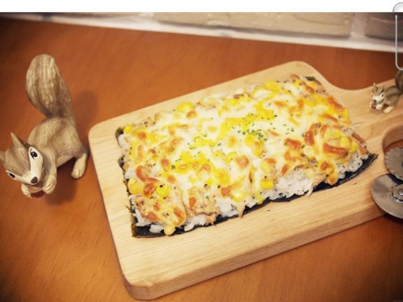 焗烤玉米鲔鱼米寿司!!好香好好吃~~的做法