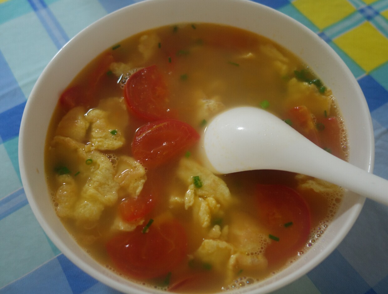 番茄煎蛋汤的做法