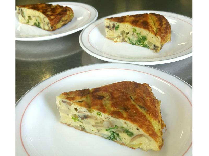 简易蘑菇菠菜烘蛋的做法