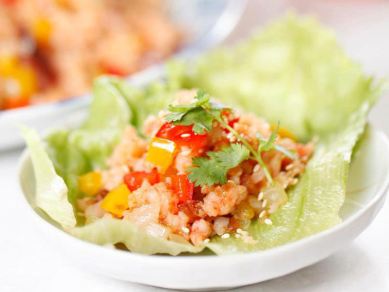 彩椒虾松的做法