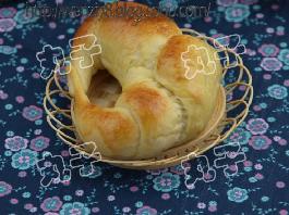 芒果牛角包的做法