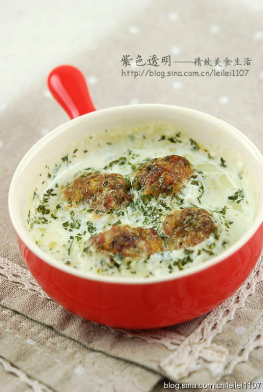 奶香烩肉丸的做法