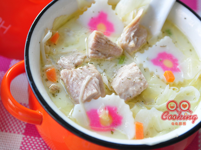 奶香鲔鱼鲜蔬浓汤【高野家三A鲔鱼块】的做法