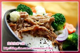 鲜蔬牛肉饭的做法