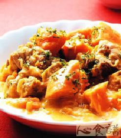 牛奶南瓜烧排骨的做法