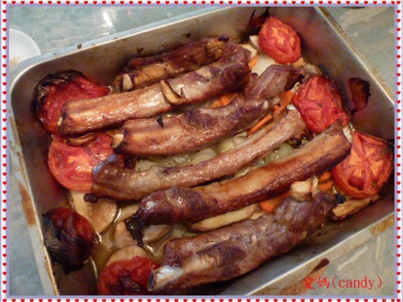 零油烟方便料理~义式烤时蔬猪肋排的做法