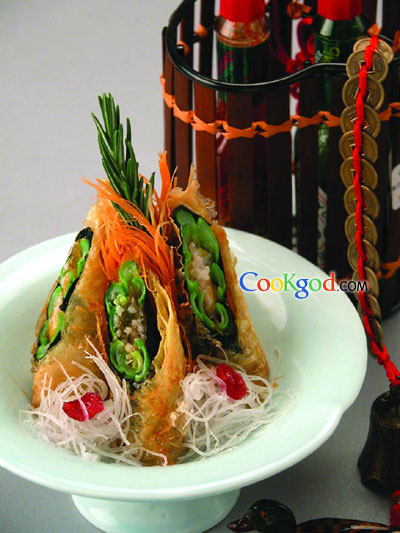 仁刀豆卷的做法