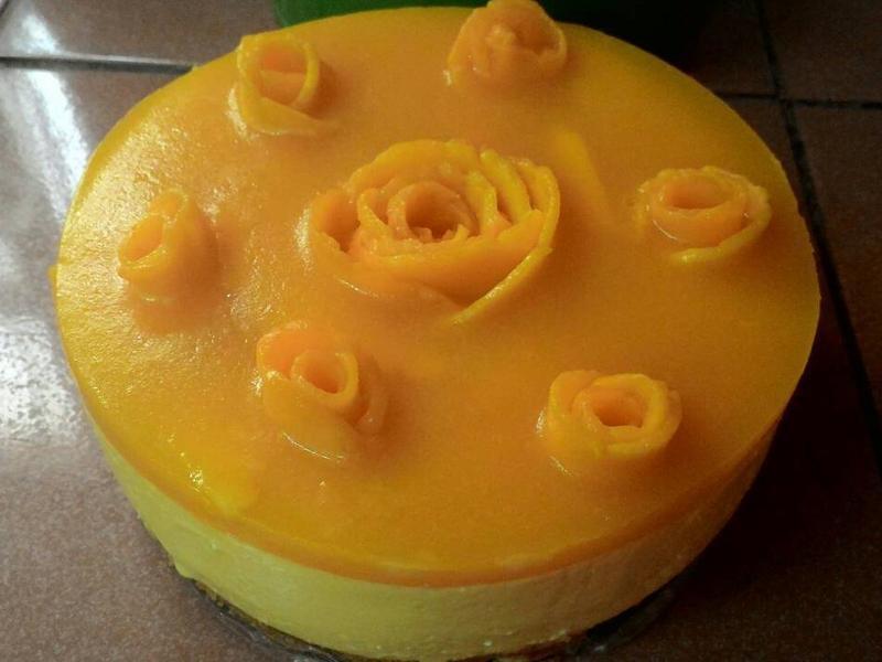 芒果乳酪慕斯(8吋)的做法