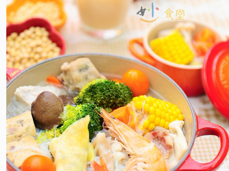 台式豆浆杂菜火锅的做法