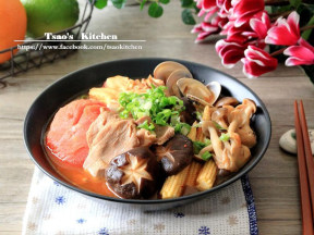 蕃茄泡菜猪肉锅的做法