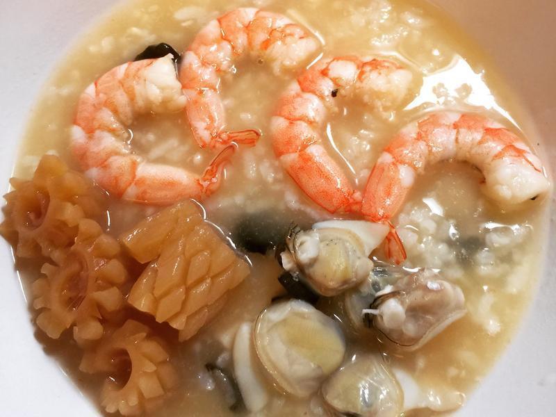 鲜味十足海鲜粥的做法