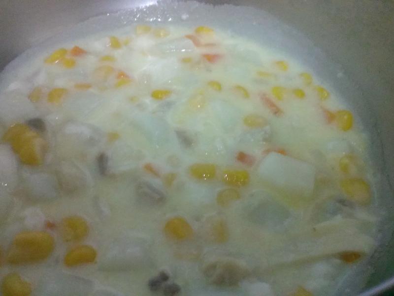 电锅料理-玉米马铃薯浓汤的做法