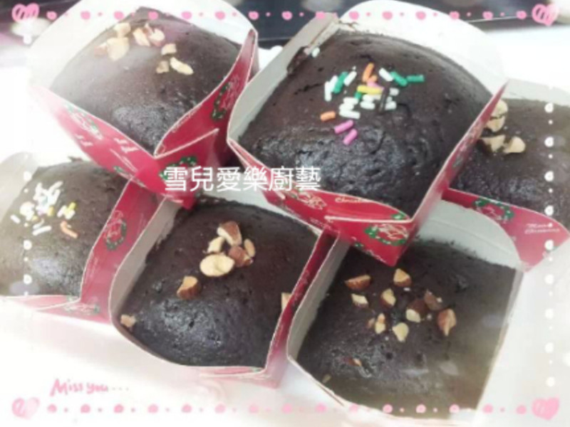 巧克力布朗尼杯子蛋糕的做法