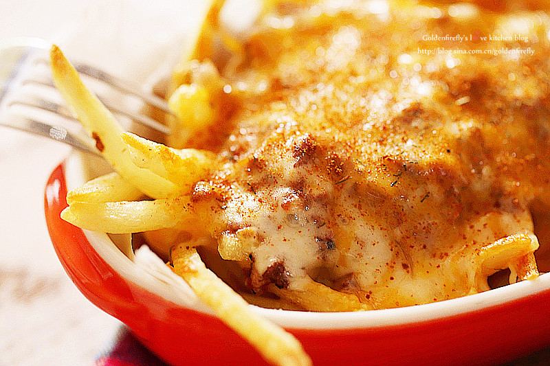 芝士肉酱焗薯条的做法