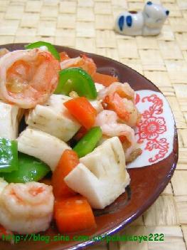 虾球炒魔芋的做法