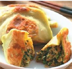 菠菜皮韭菜盒的做法