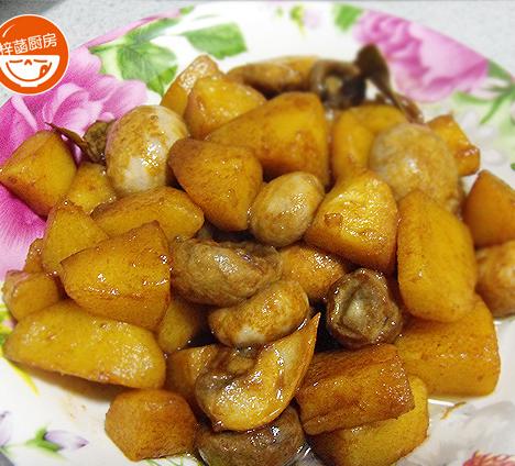 口蘑烧土豆的做法