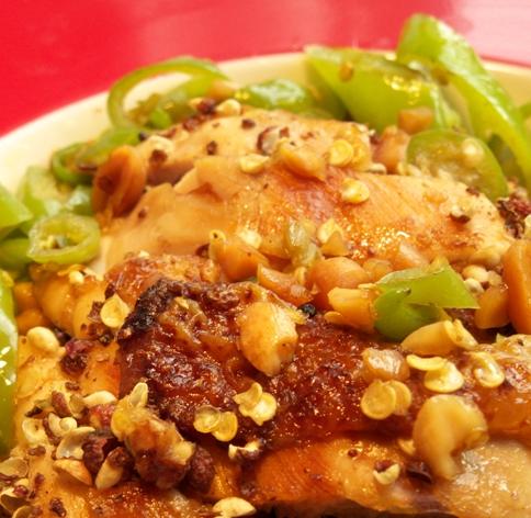 青椒麻油鸡的做法