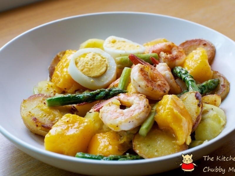 开胃的夏日午餐 - 鲜虾芒果沙拉的做法