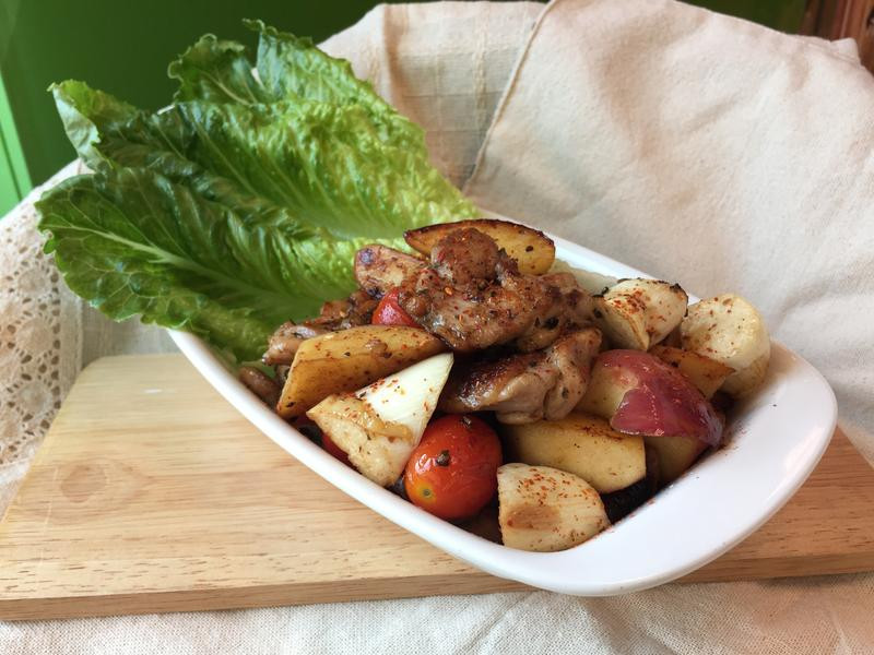 香料烤鸡肉佐油醋酱的做法