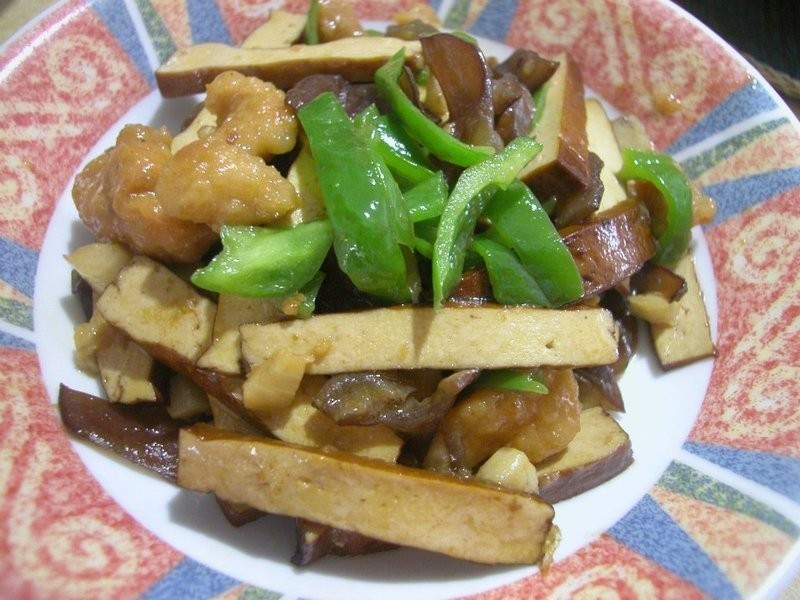 什锦炒隔夜盐酥鸡的做法