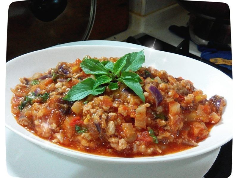 塔香茄茄肉酱的做法