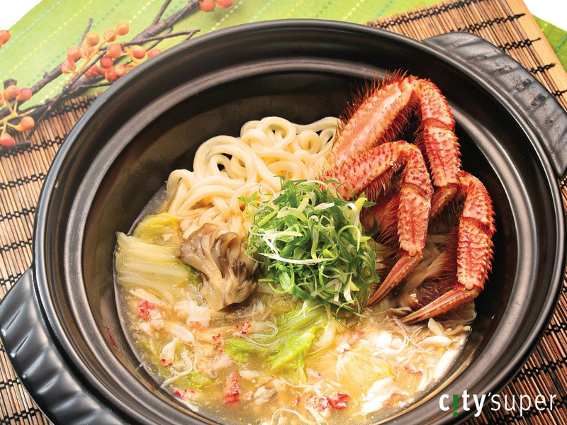 毛蟹冬白菜乌龙面的做法