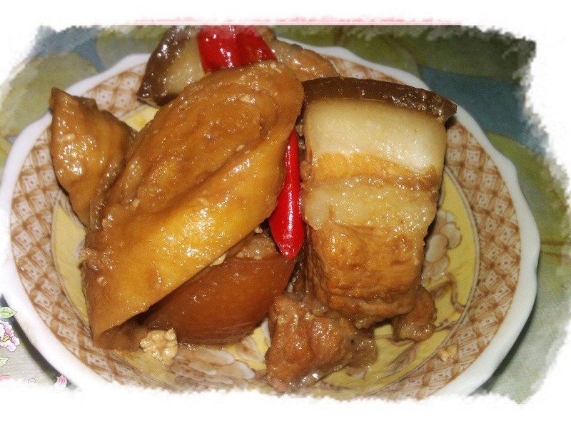 红糖卤五花肉面肠的做法