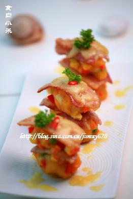 薯蓉芝士烤培根的做法